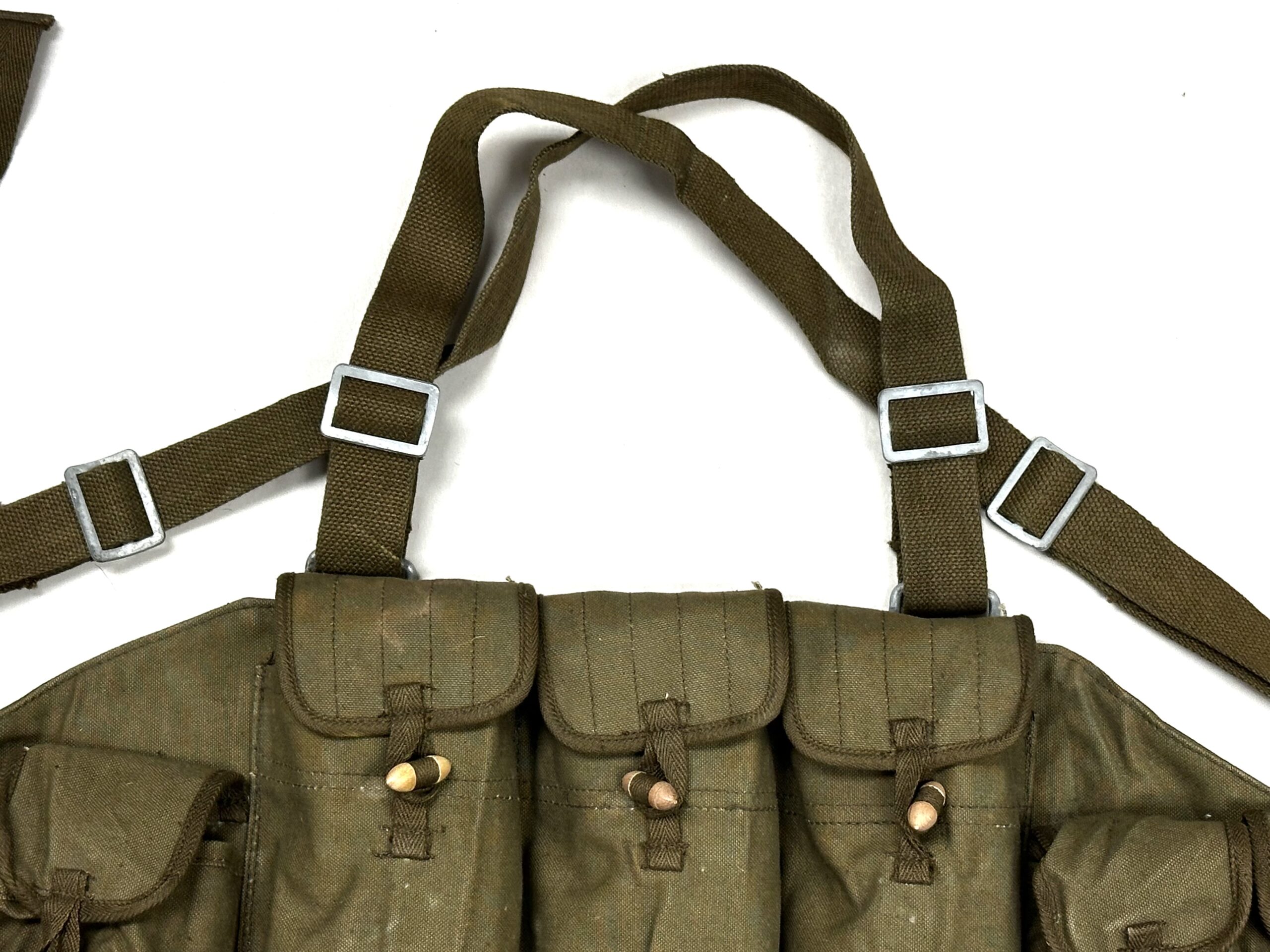 North Vietnamese Army Viet Cong 1965 Four Buckle AK47 Chestpouch - Image 2