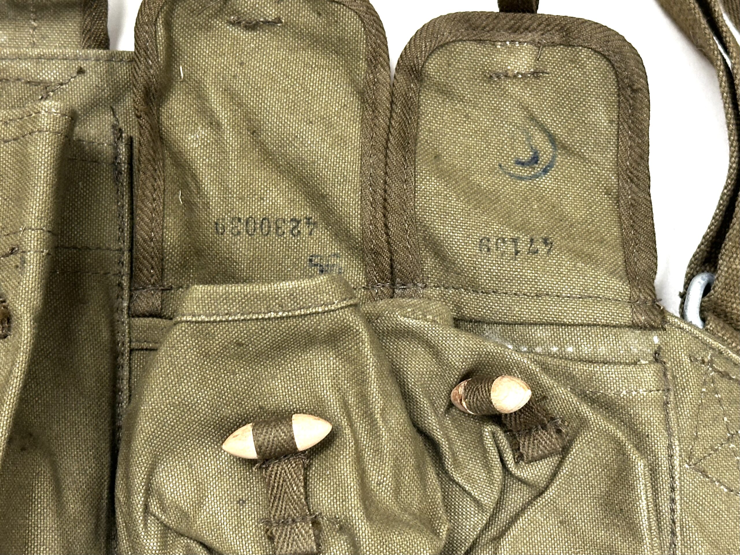North Vietnamese Army Viet Cong 1965 Four Buckle AK47 Chestpouch - Image 5