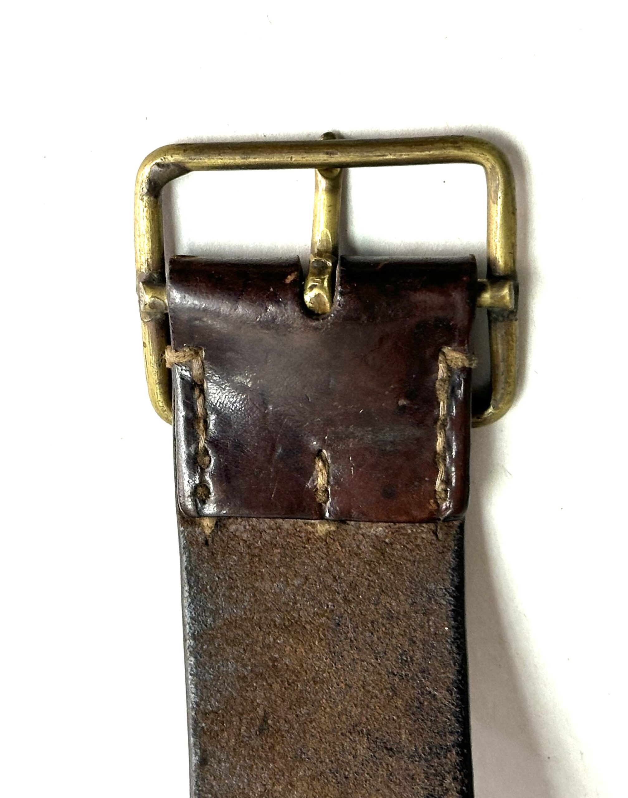 WW2 Japanese Leather Belt for Ammunition Pouches Bayonet Frog - Image 2