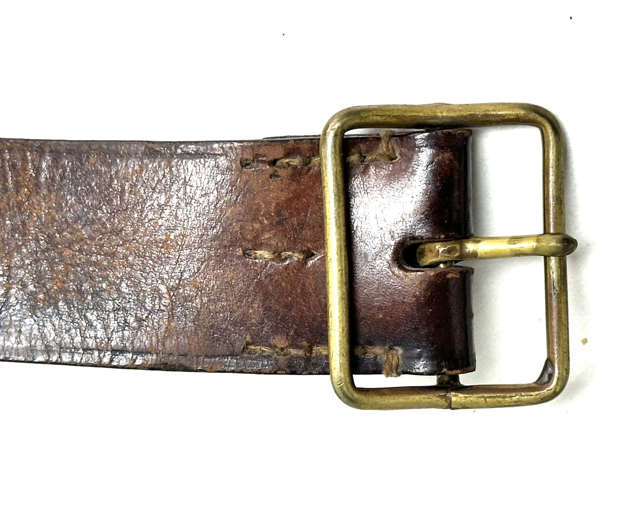 WW2 Japanese Leather Belt for Ammunition Pouches Bayonet Frog - Image 6