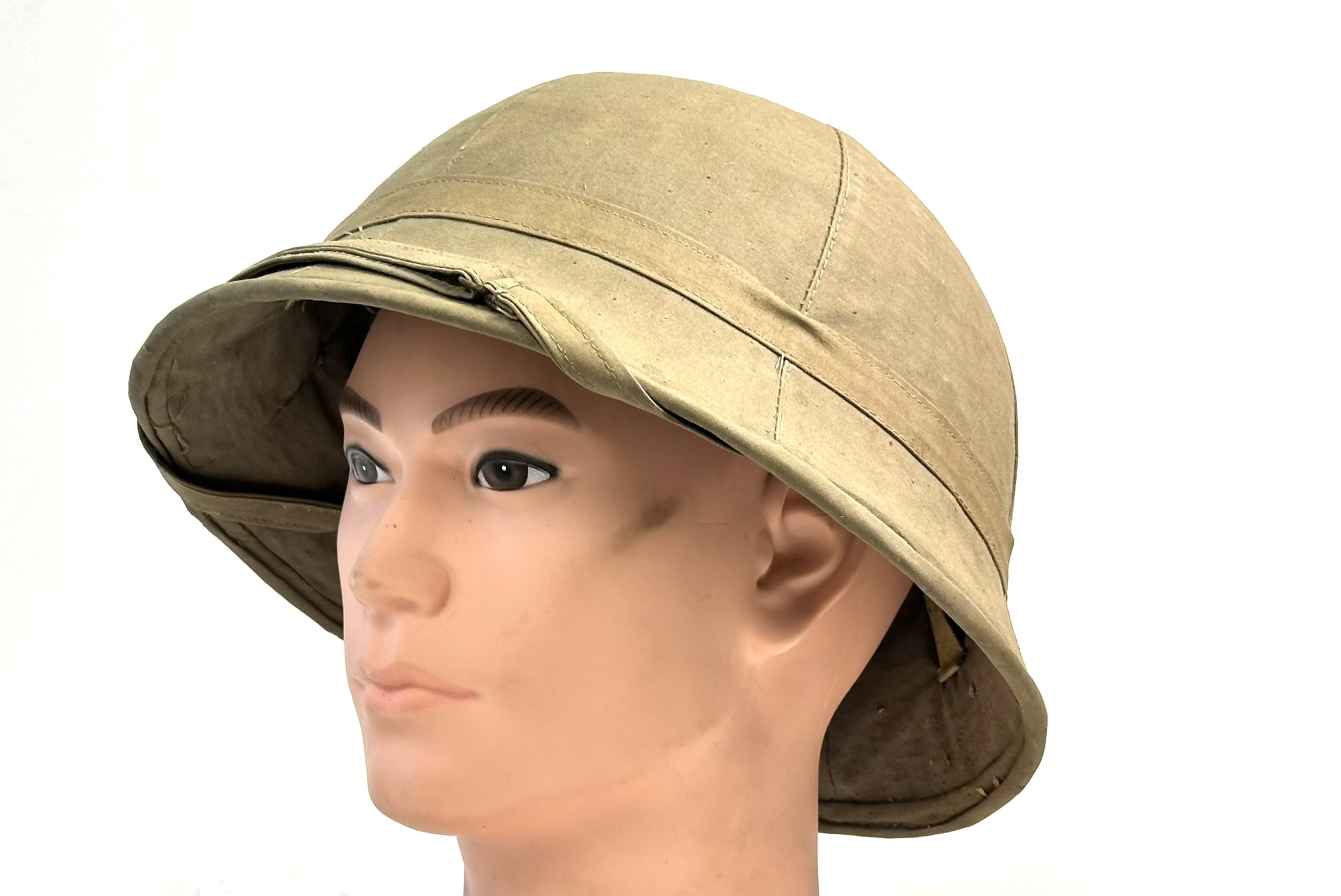 WW2 Japanese Battle Damaged Sun Helmet Osaka 1944