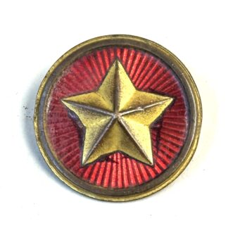 North Vietnamese Army 1st Model Brass Sun Helmet and Cap Badge