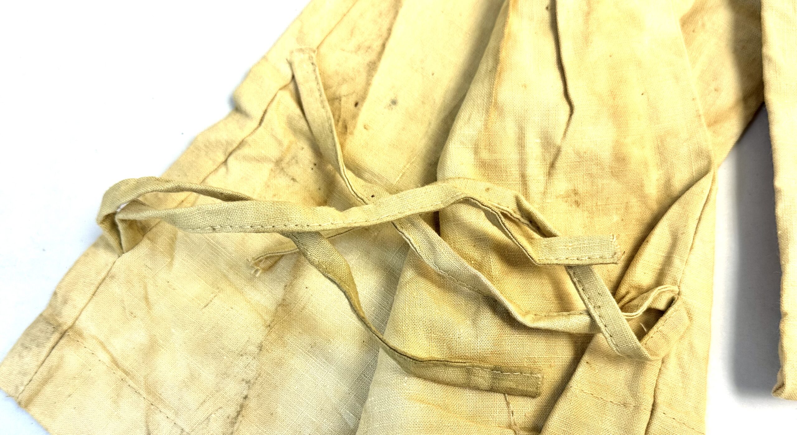 Chinese Korean War Khaki Linen Rice Tube - Image 2