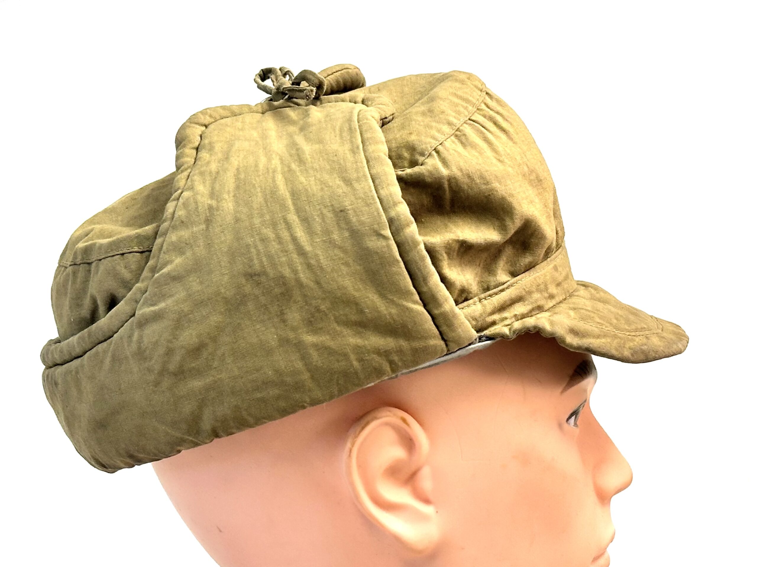 North Korean Korean War Padded Winter Hat with Badge - Image 6