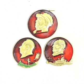 Chinese Mao Badges Lot of Three