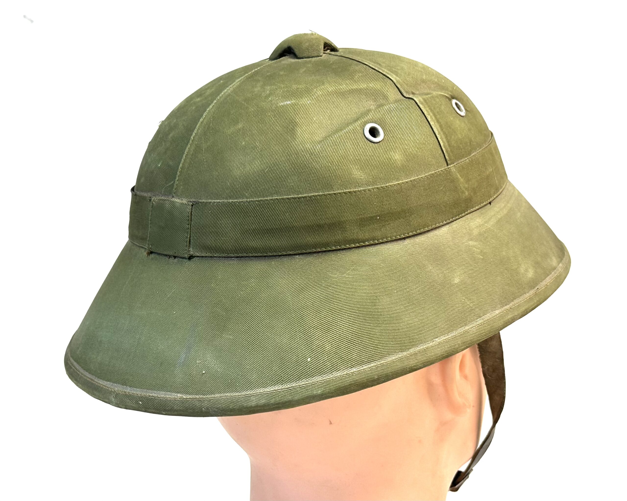 North Vietnamese Army Battledamaged 3rd Generation Cardboard Sun Helmet - Image 5
