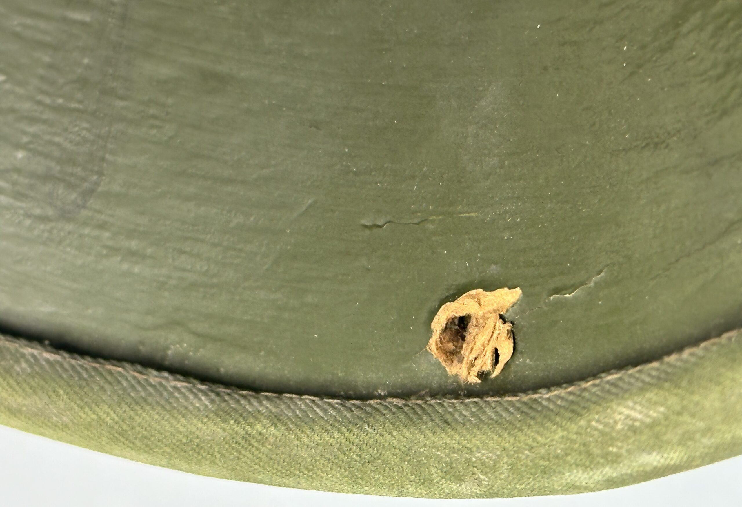 North Vietnamese Army Battledamaged 3rd Generation Cardboard Sun Helmet - Image 10