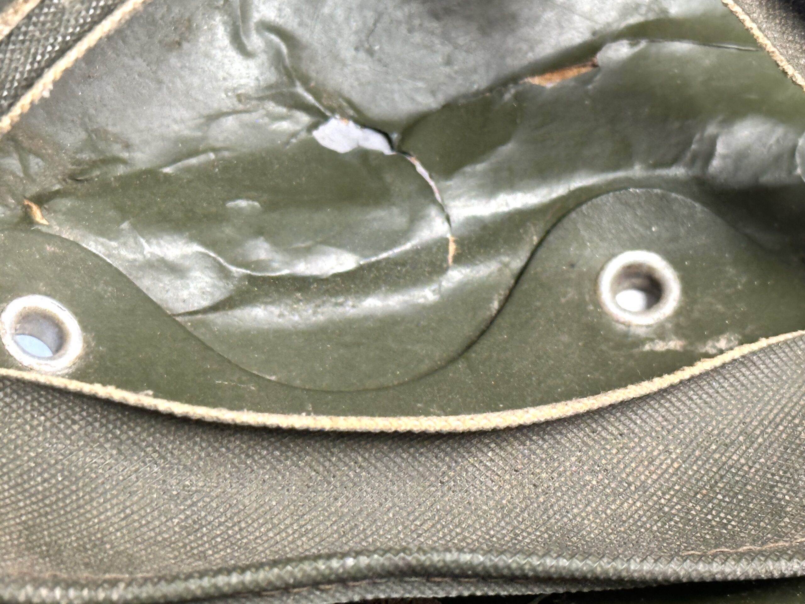 North Vietnamese Army Battledamaged 3rd Generation Cardboard Sun Helmet - Image 15