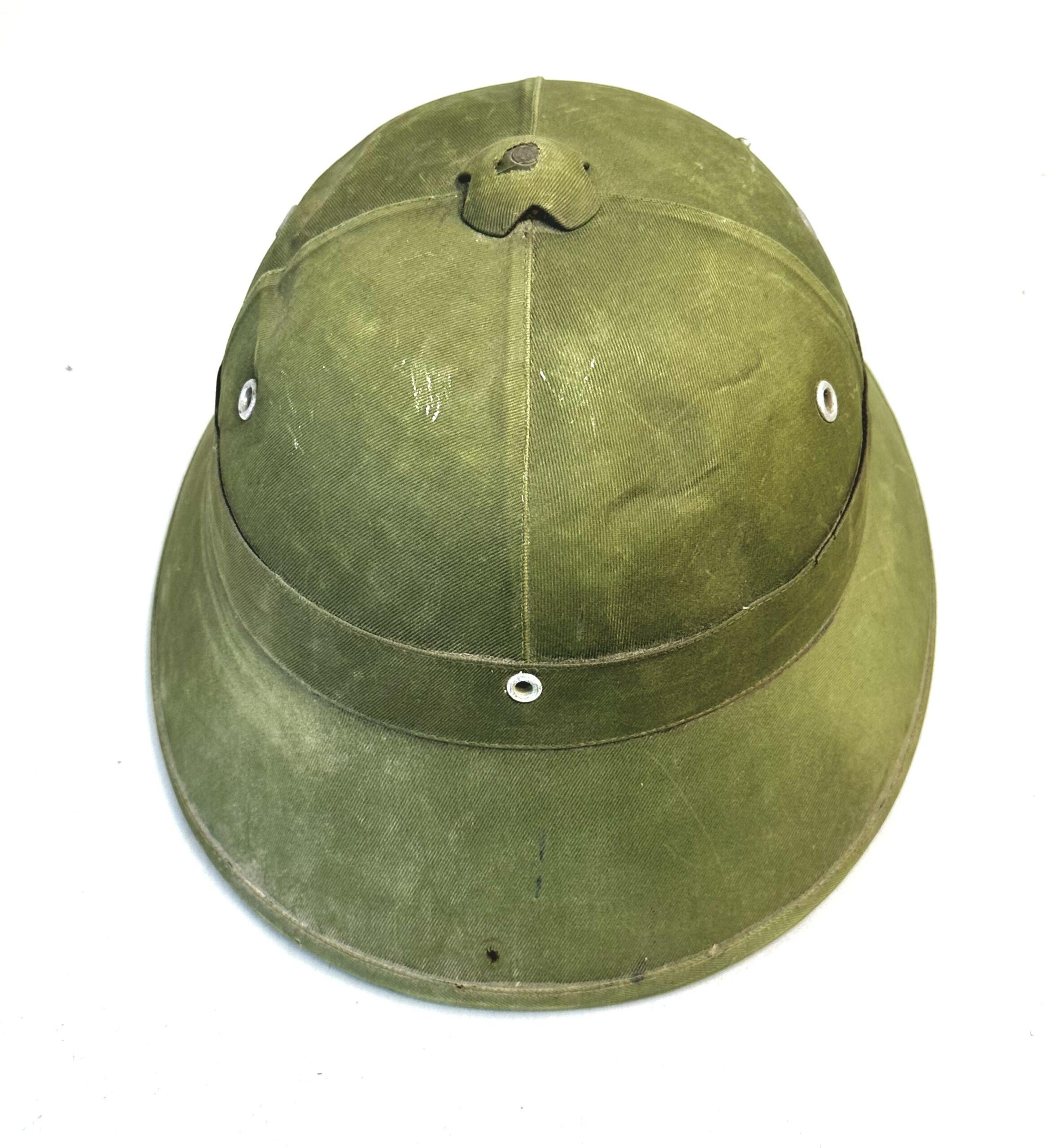 North Vietnamese Army Battledamaged 3rd Generation Cardboard Sun Helmet - Image 24